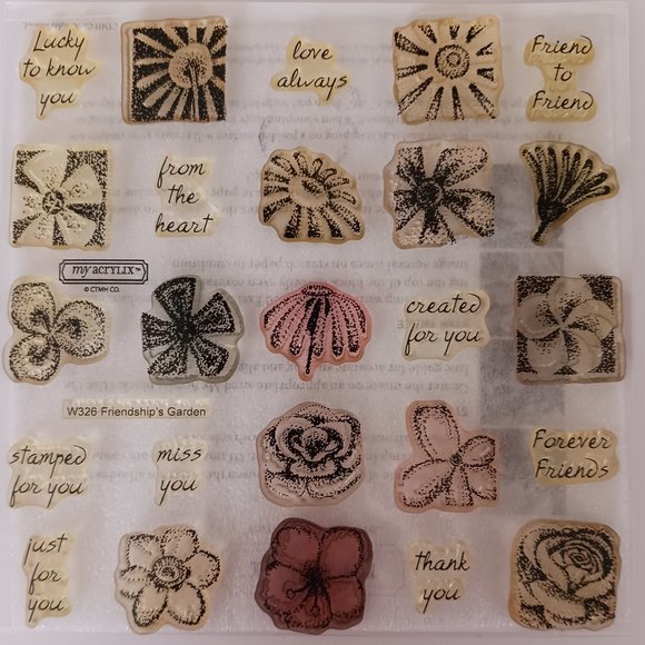 Friendship garden acrylic stamp - Picture 1 of 1